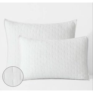New The Company Store Air Layer White Cotton King Sham - Set of 2